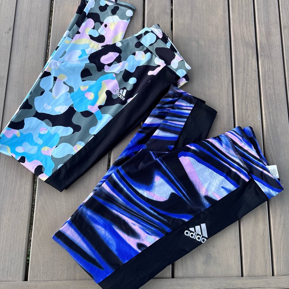 Adidas Kids' Camouflage and Striped Leggings